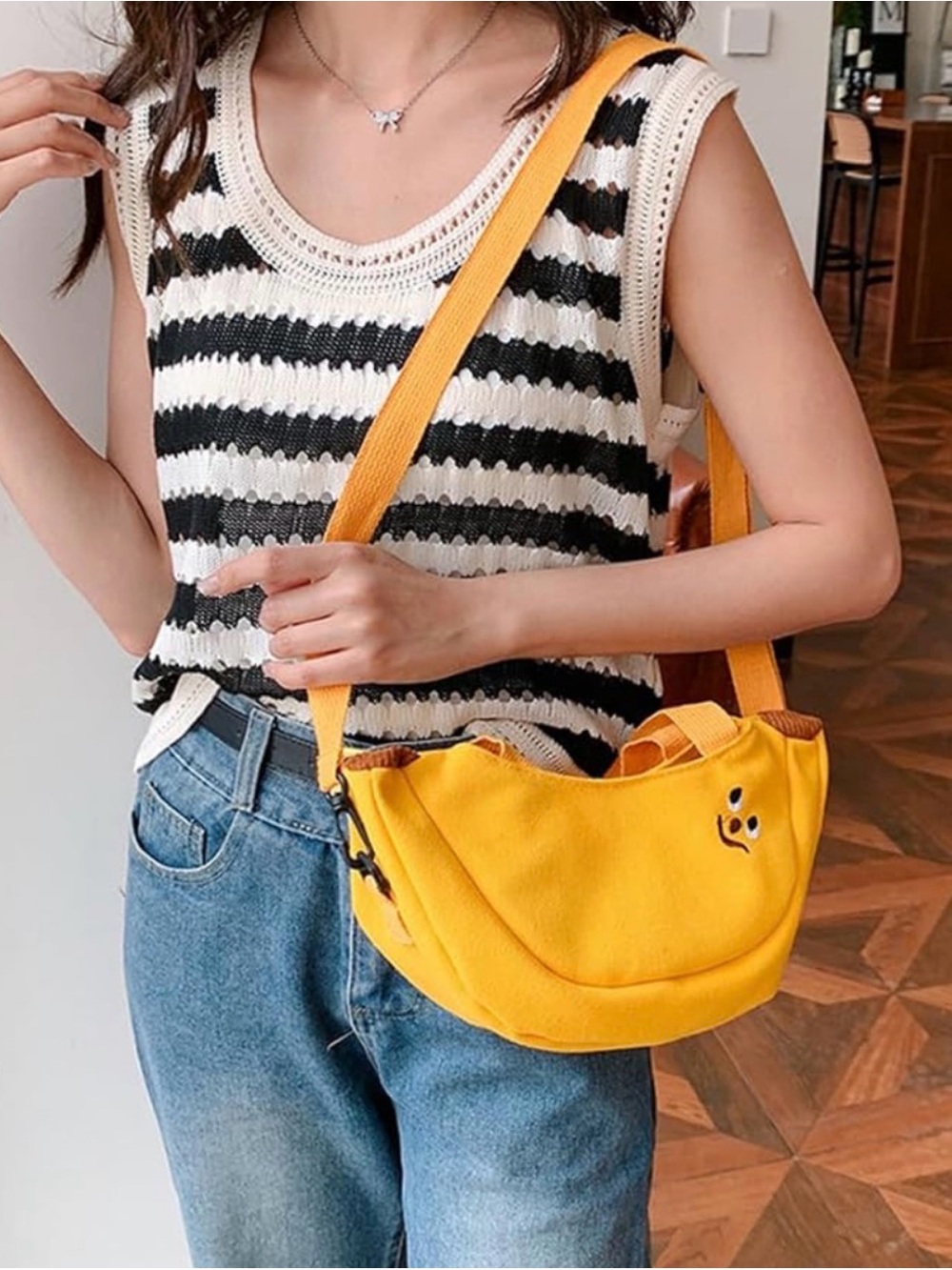 Banana Canvas Crossbody Bag